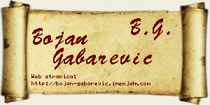 Bojan Gabarević vizit kartica